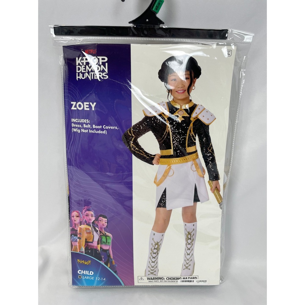Spirit Halloween Child Large 12-14 K-Pop Demon Hunters Zoey Costume